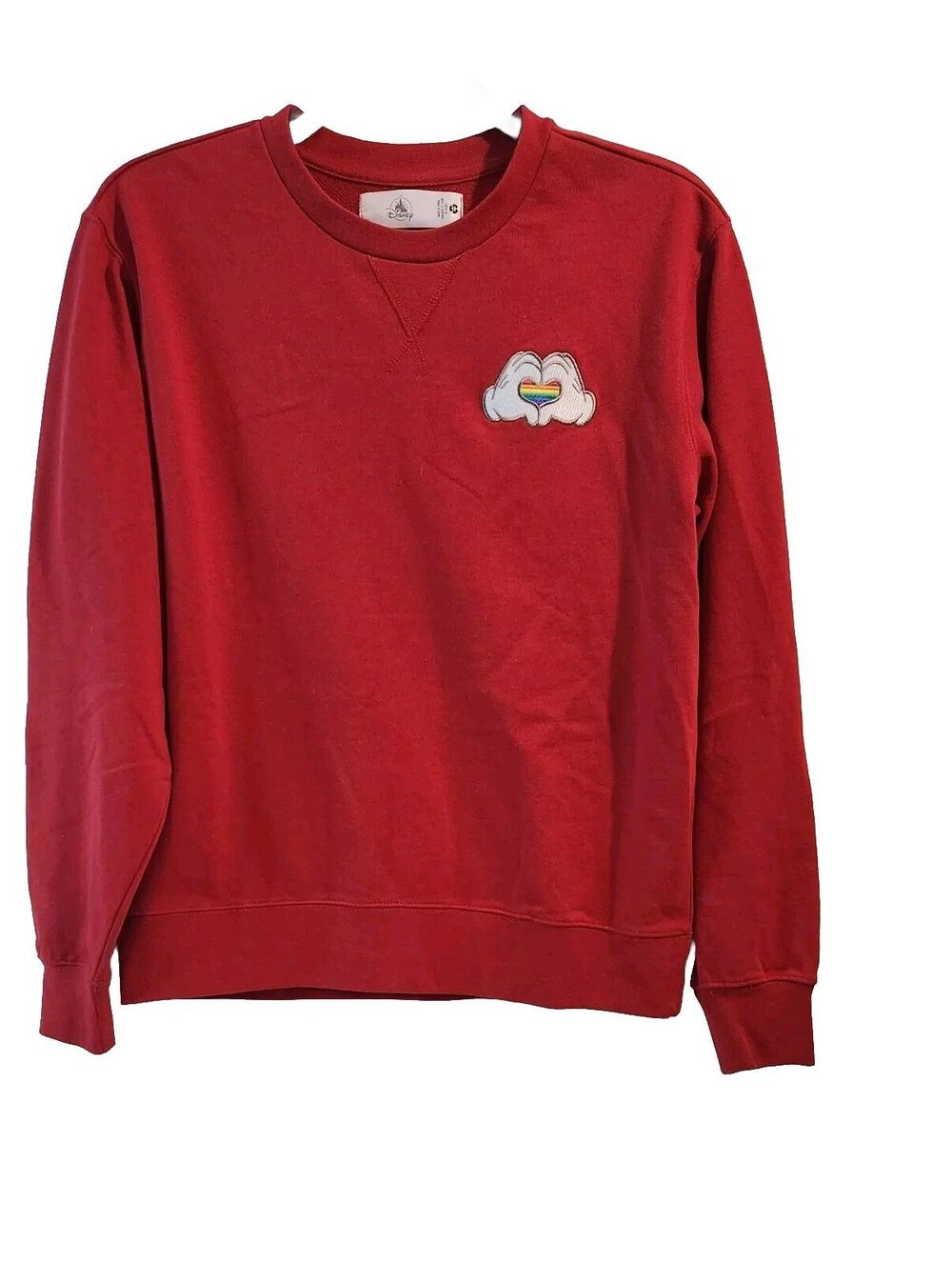 Women's size Large Crew Neck Sweatshirt Red Animated